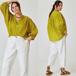 NWT Anthropologie Pilcro The Sidney Printed Batwing Blouse 2X